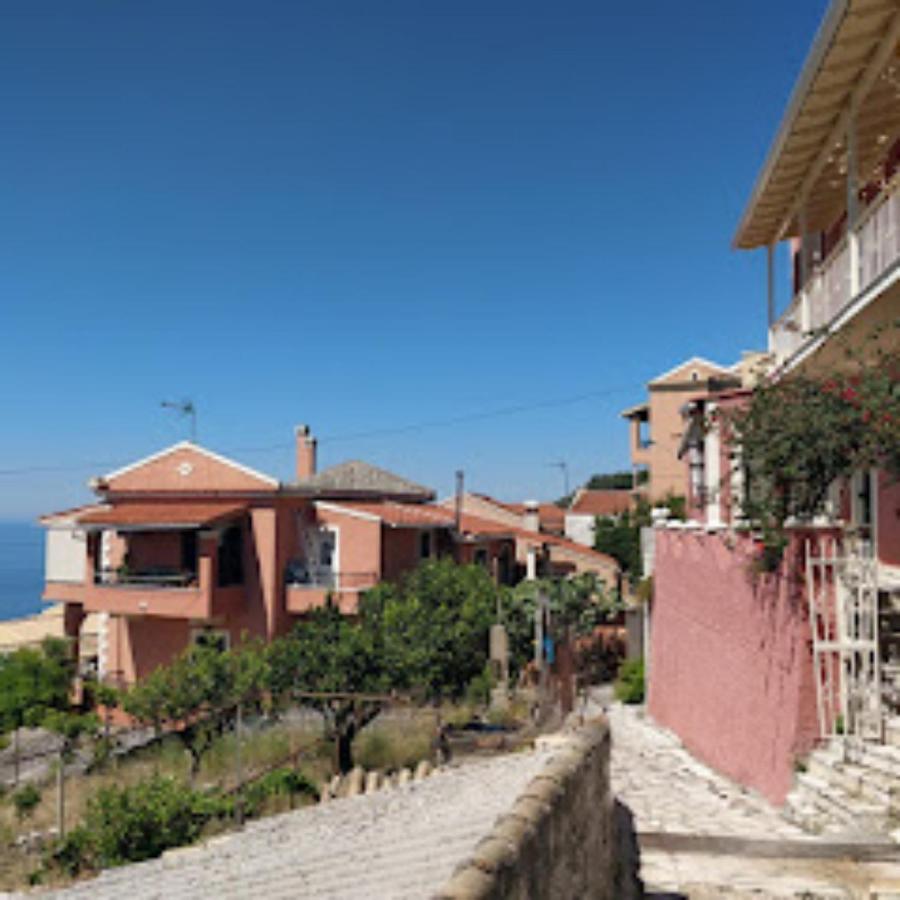 Traditional Panoramic Sea View House Lákones Exterior foto